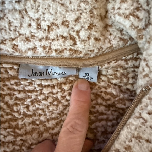 Jason Maxwell Cream Sherpa Cardigan - Picture 5 of 8